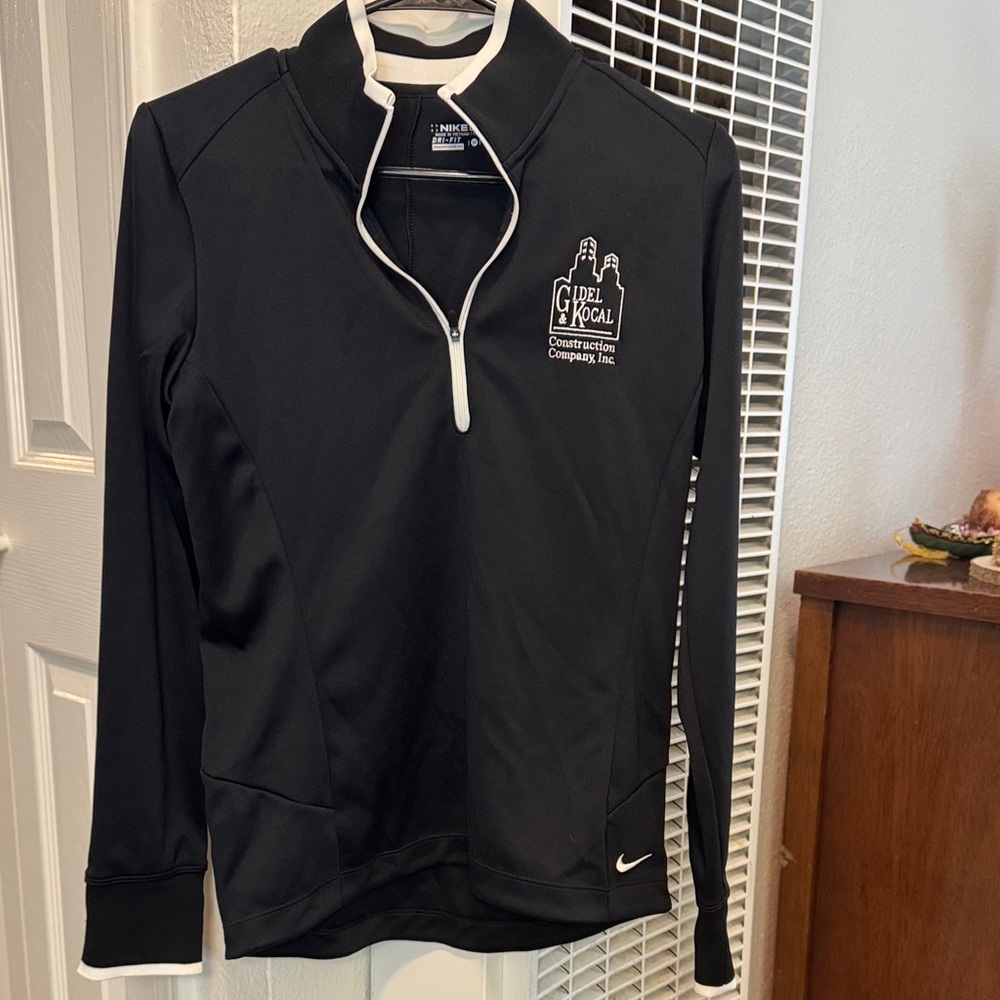 Nike Black Quarter-Zip Top with White Trim